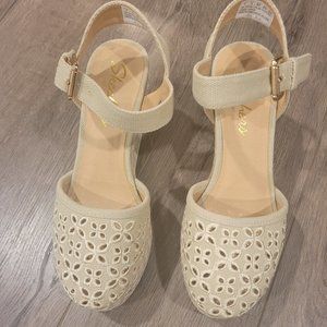 Skechers Turtledove Espadrille Wedge Sandals Natural